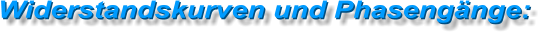 Widerstandskurven und Phasengänge: Widerstandskurven und Phasengänge:
