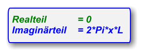 Realteil 	= 0          Imaginärteil	= 2*Pi*x*L