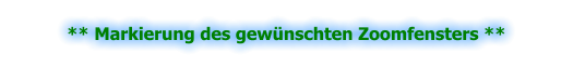 ** Markierung des gewünschten Zoomfensters **