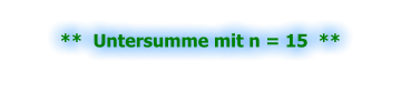 **  Untersumme mit n = 15  **