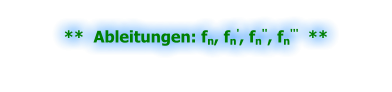 **  Ableitungen: fn, fn', fn'', fn'''  **