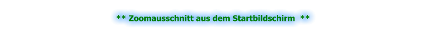 ** Zoomausschnitt aus dem Startbildschirm  **