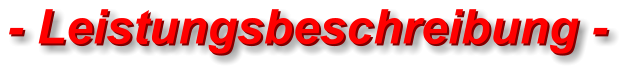 - Leistungsbeschreibung - - Leistungsbeschreibung -