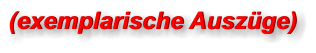 (exemplarische Auszüge) (exemplarische Auszüge)